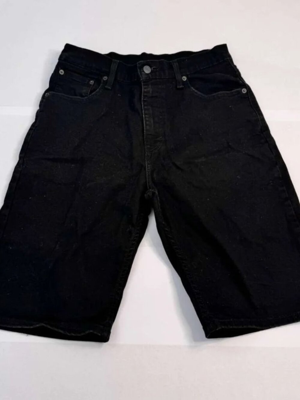 Black Denim Shorts Levi's 569 Size 30
